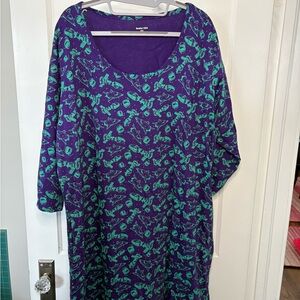 Outer Space 3/4th Sleeve Maxi Dress (No Waist Seam) 4x